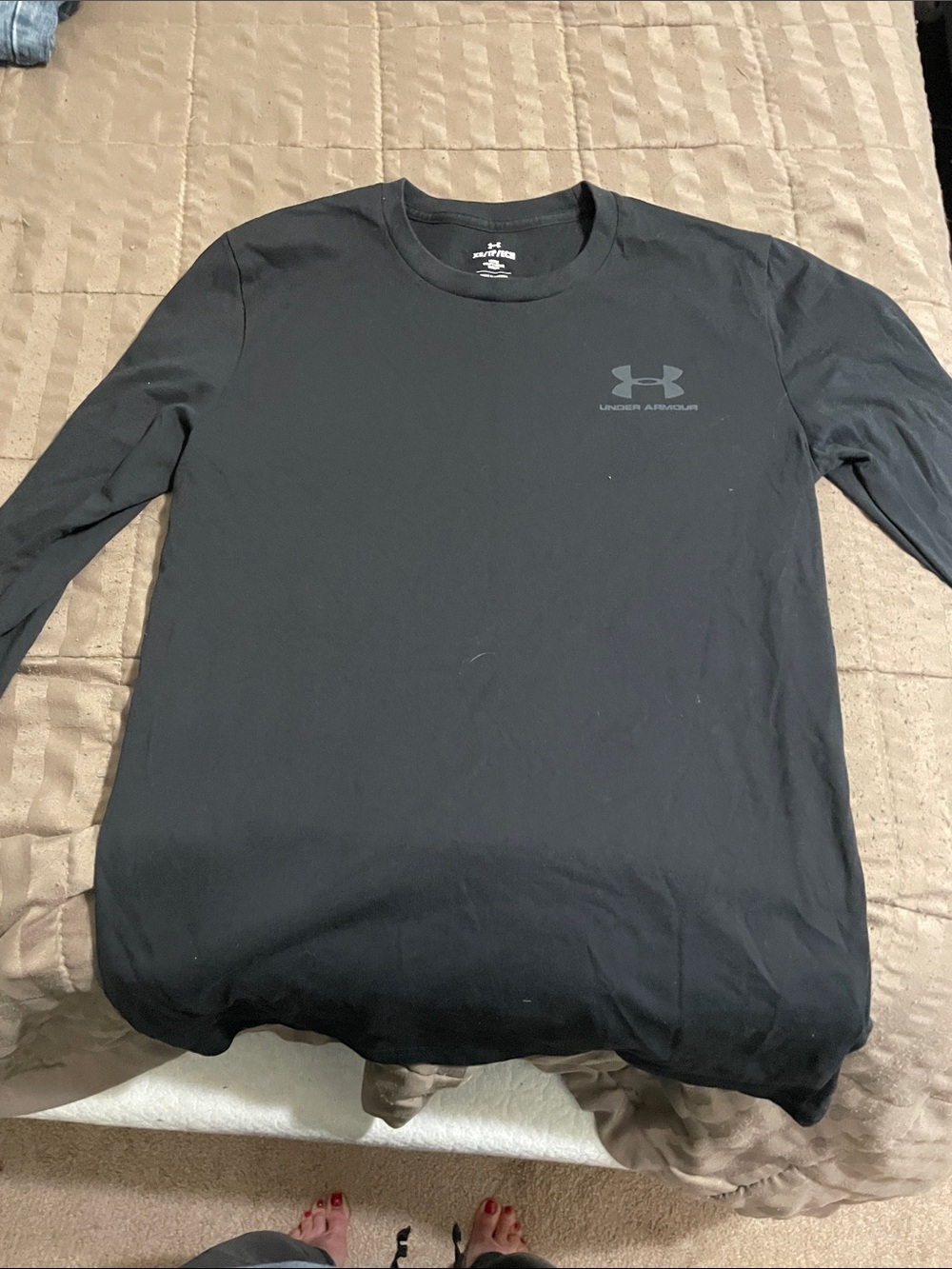 Under Armour Men’s Long Sleeve Crew Tee - Black